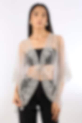 White Soft Net Overlay by Dilnaz Karbhary at Pernia's Pop Up Shop