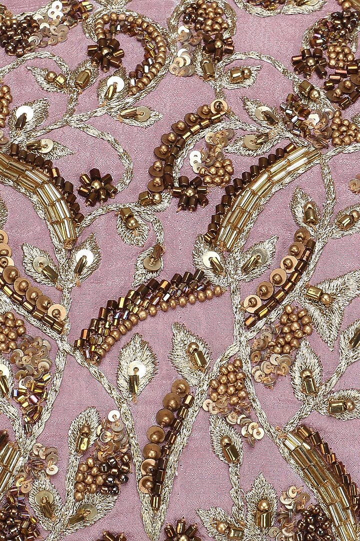 Lilac floral embroidered lehenga set available only at Pernia's Pop Up Shop.