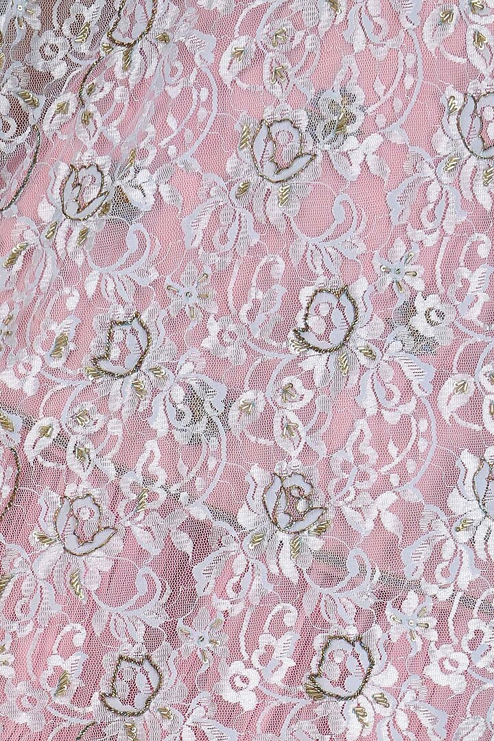 Pink embroidered short kurta and pleated sharara set available only at Pernia's Pop Up Shop.