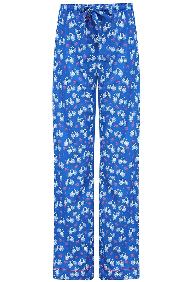 Blue cycle printed nightsuit set available only at Pernia's Pop Up Shop.
