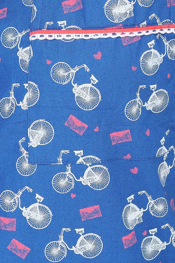 Blue cycle printed nightsuit set available only at Pernia's Pop Up Shop.