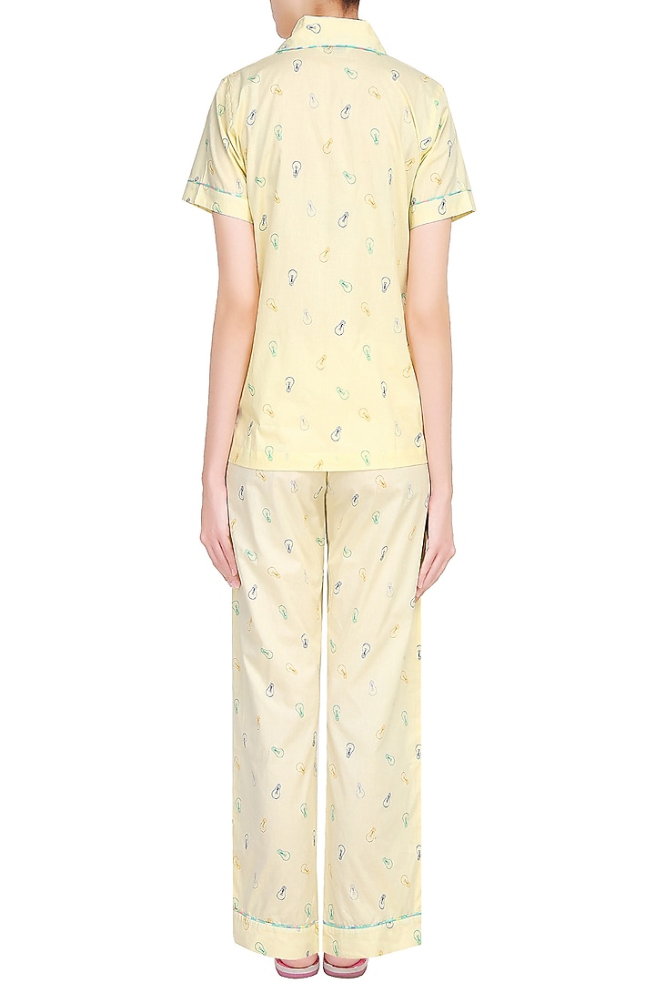 Yellow bulbs printed nightsuit set available only at Pernia's Pop Up Shop.