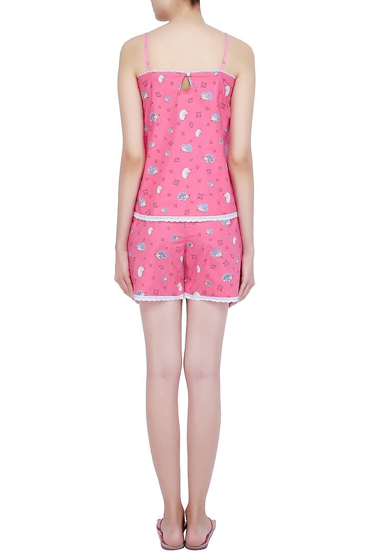 Pink porcupine printed camisole and shorts set available only at Pernia's Pop Up Shop.