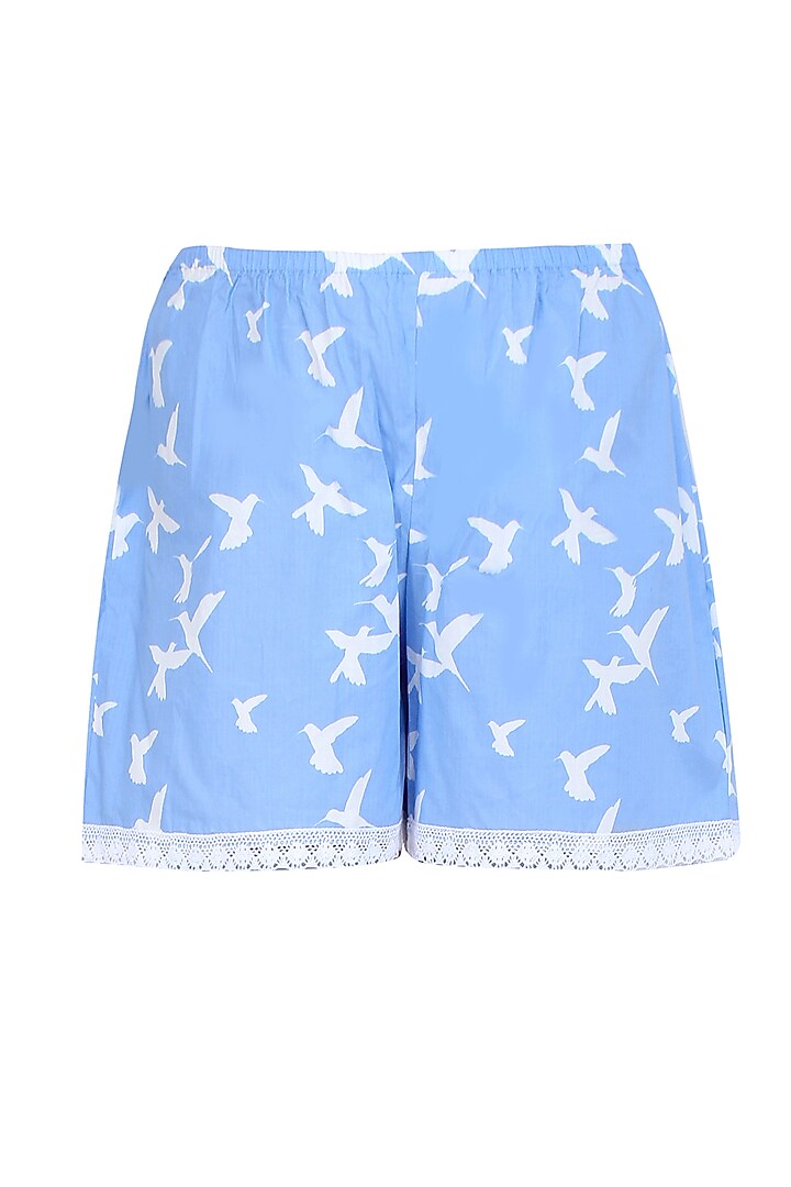 Blue and white dove printed camisole and shorts set available only at Pernia's Pop Up Shop.