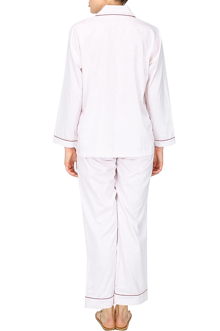 White and red polka dot nightsuit set available only at Pernia's Pop Up Shop.