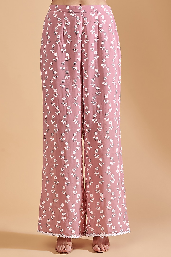 Pink Chiffon Printed Co-Ord Set by Dolly Nagpal at Pernia's Pop Up Shop
