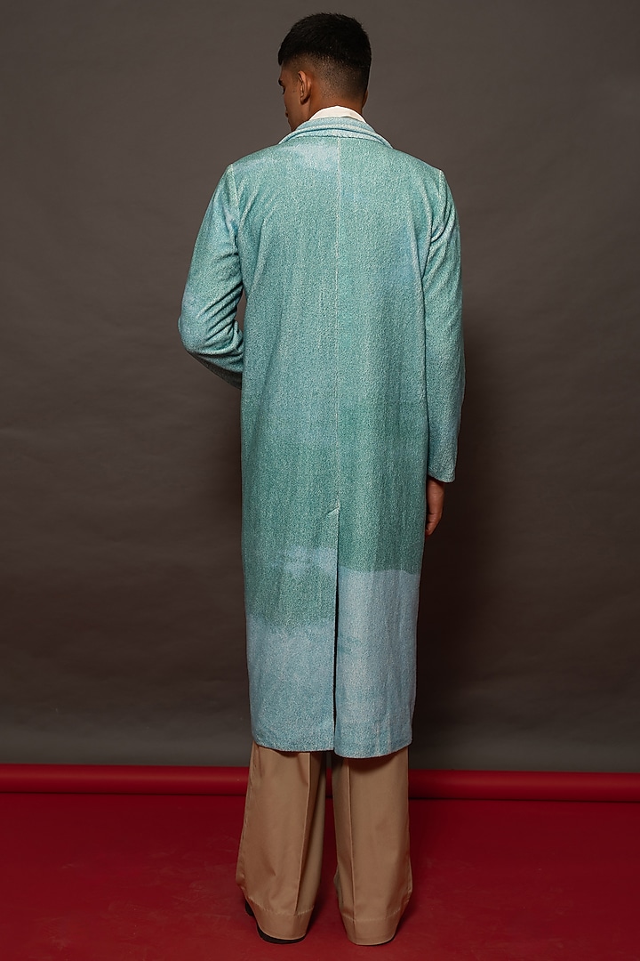 Pacific Blue Terry Cotton Overcoat by DO/NO at Pernia's Pop Up Shop