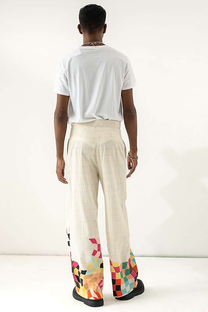 Multi-Colored Cotton Linen Printed Pants by DO/NO at Pernia's Pop Up Shop
