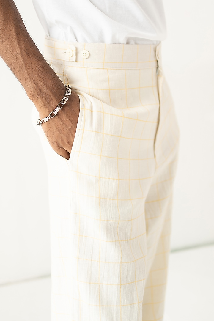 Multi-Colored Cotton Linen Printed Pants by DO/NO at Pernia's Pop Up Shop