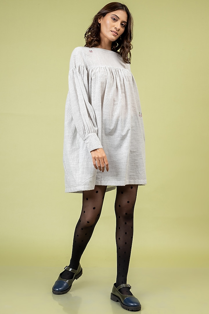 Black & White Upcycled Cotton Summer Dress by Doodlage at Pernia's Pop Up Shop