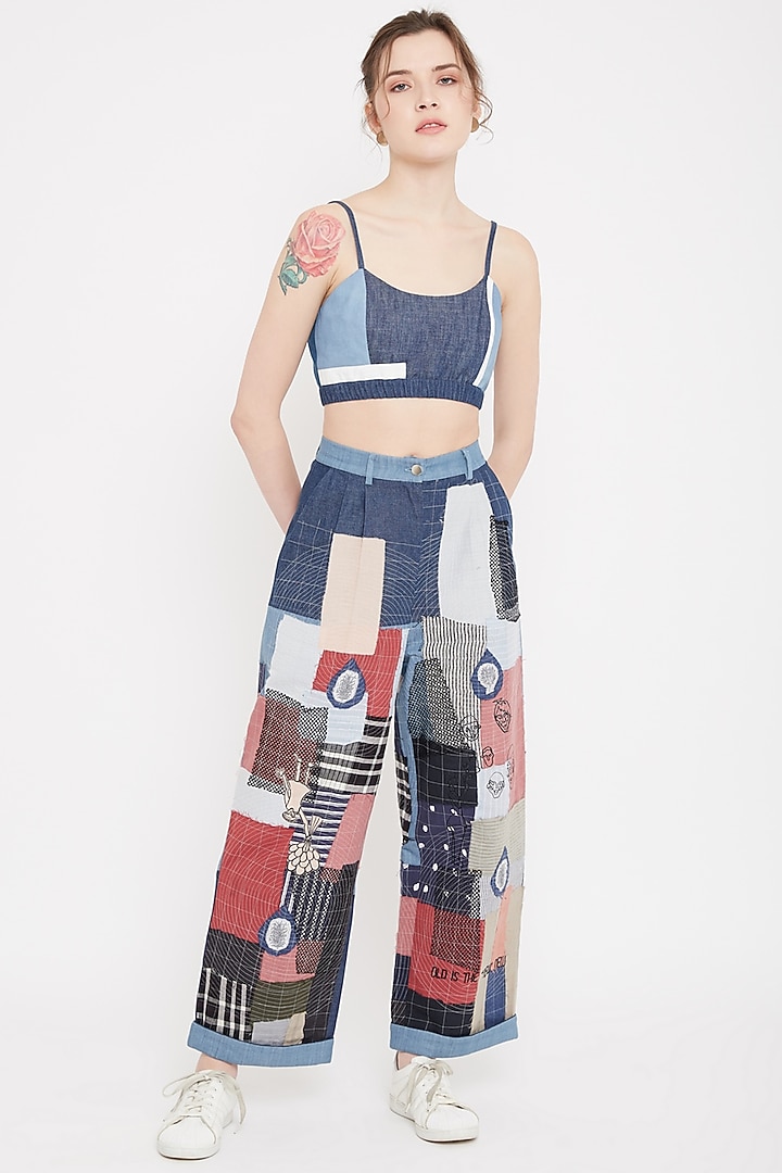 Multi Colored Embroidered Balloon Pants by Doodlage at Pernia's Pop Up Shop