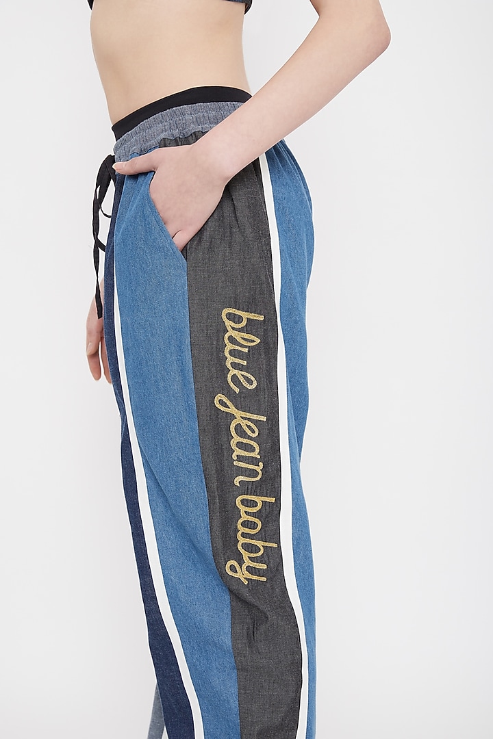 Multi Colored Patchwork Joggers by Doodlage at Pernia's Pop Up Shop
