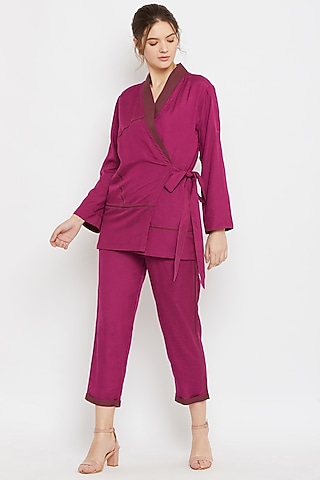 Pink Wrap Around Top by Doodlage