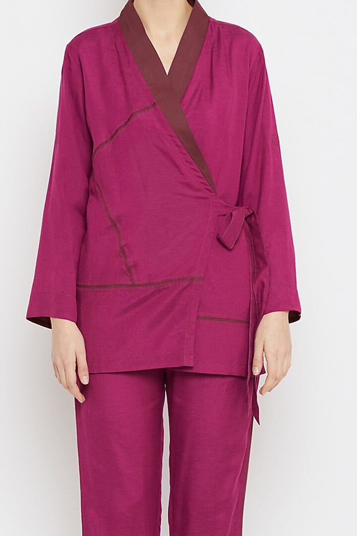 Pink Wrap Around Top by Doodlage at Pernia's Pop Up Shop