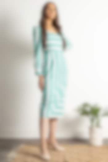 Green Cotton Printed Summer Dress by Doodlage at Pernia's Pop Up Shop