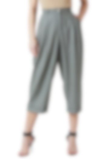 Olive Green Pleated Pants by Doodlage