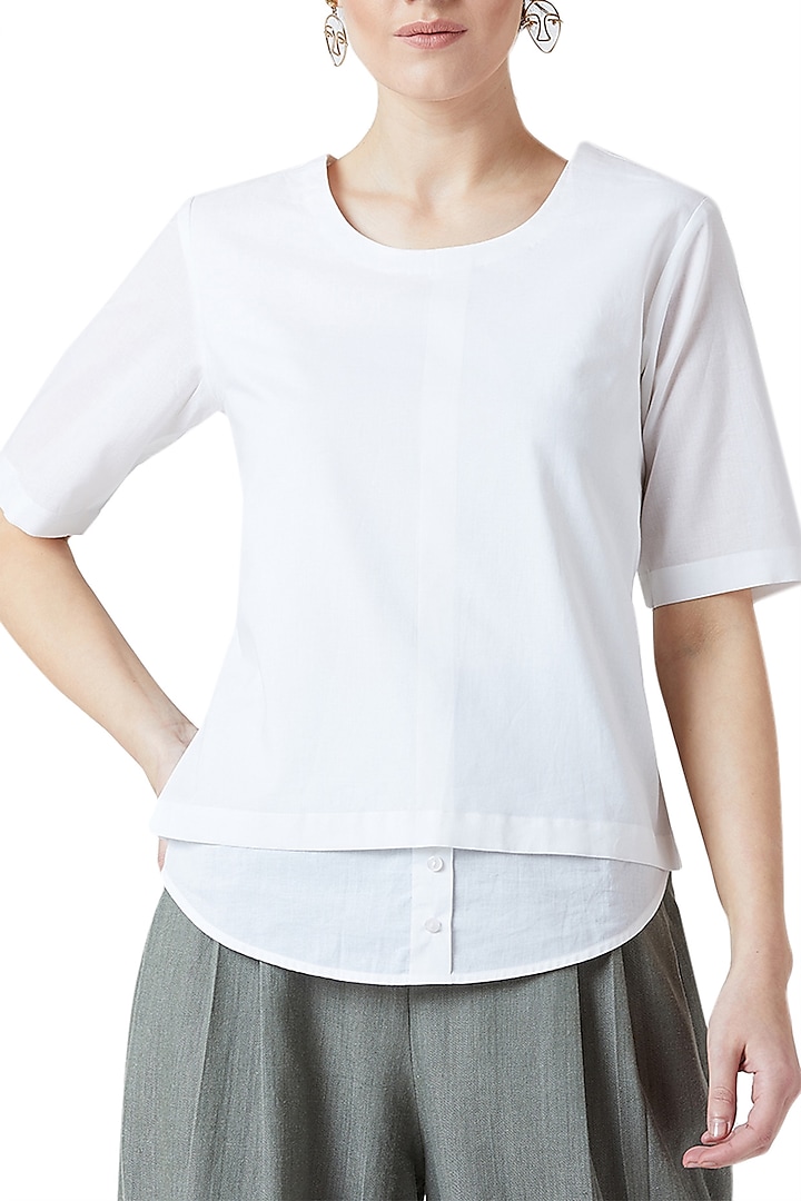 White Cotton Top by Doodlage