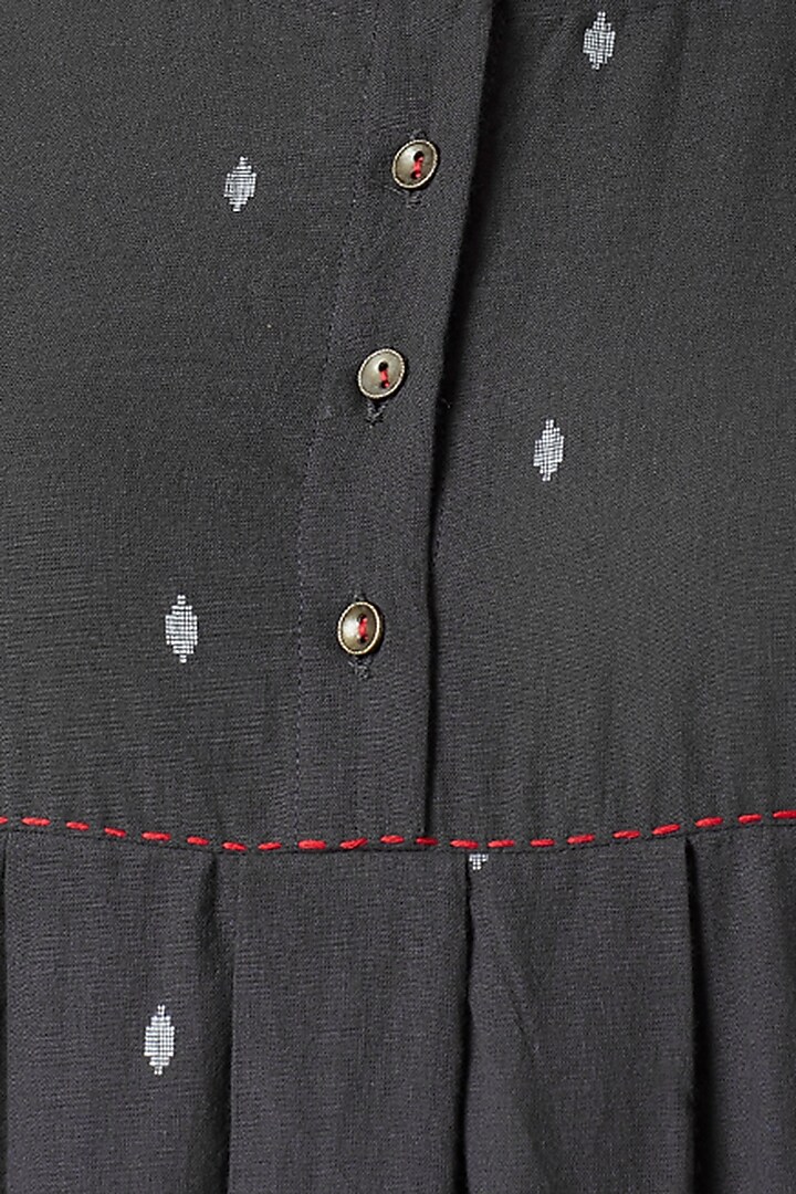 Charcoal Grey Handcrafted Tunic by Doodlage at Pernia's Pop Up Shop