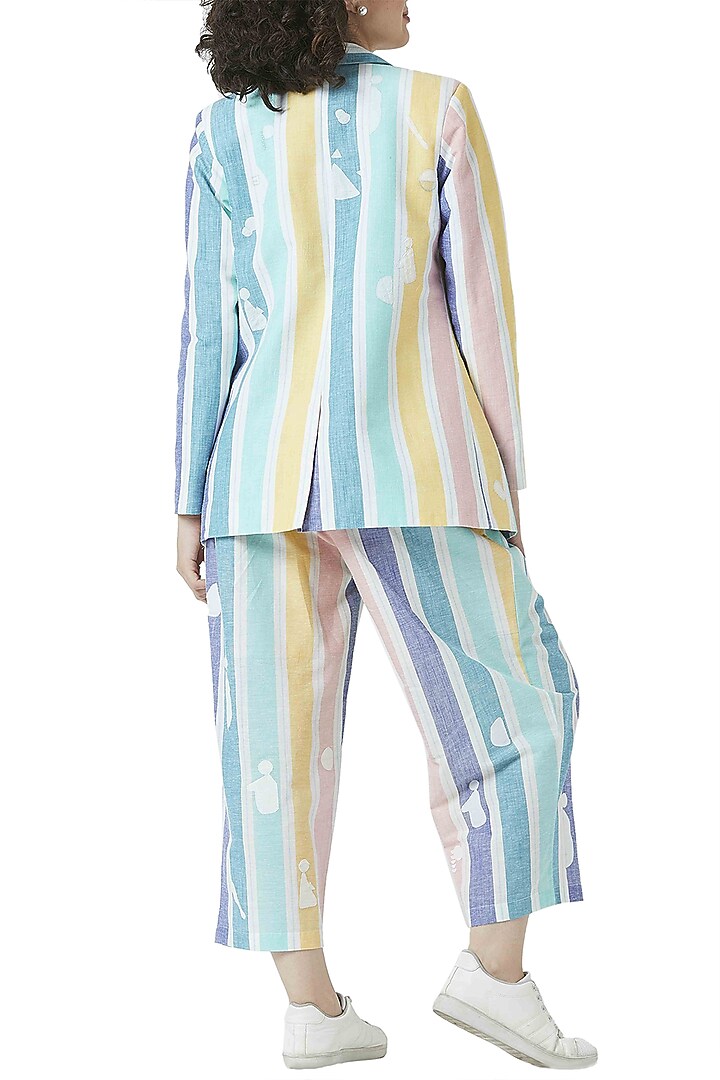 Multi Colored Stripe Printed Pants by Doodlage at Pernia's Pop Up Shop
