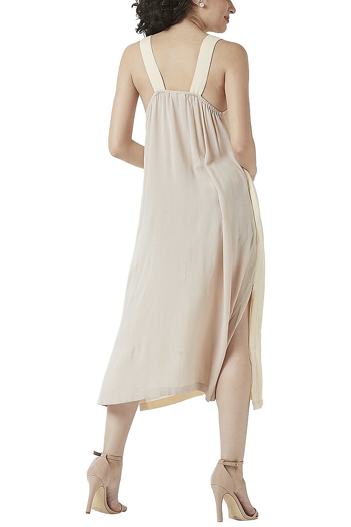 Beige & Pink Handcrafted Tunic by Doodlage at Pernia's Pop Up Shop