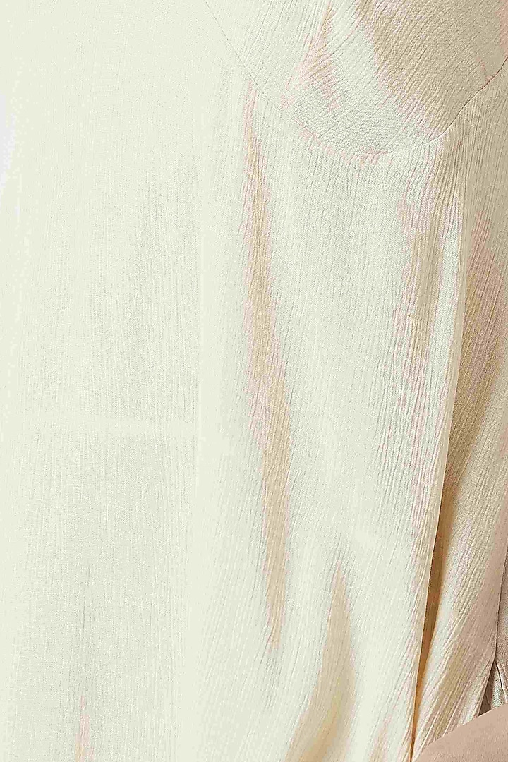 Beige & Pink Handcrafted Tunic by Doodlage at Pernia's Pop Up Shop
