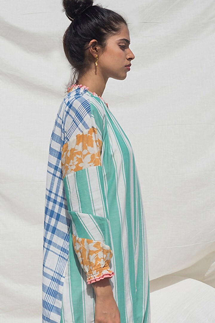 Multi Colored Uncycled Cotton Tunic by Doodlage at Pernia's Pop Up Shop