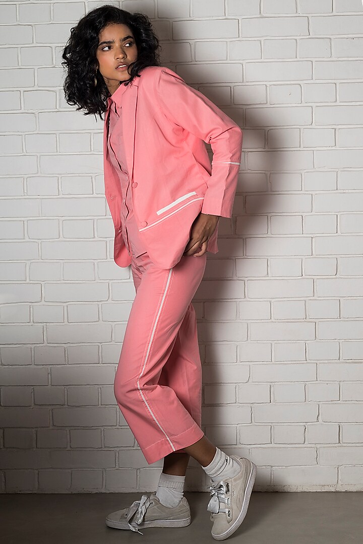 Pink Upcycled Cotton Jacket by Doodlage