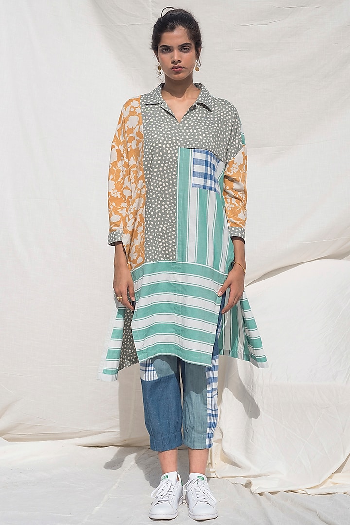 Multi Colored Oversized Tunic by Doodlage