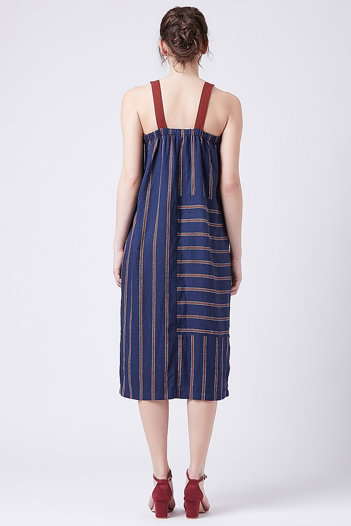 Blue Striped Strappy Summer Dress by Doodlage at Pernia's Pop Up Shop
