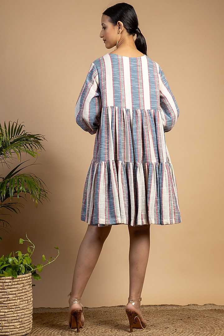 Multi-Coloured Upcycled Cotton Summer Dress by Doodlage at Pernia's Pop Up Shop