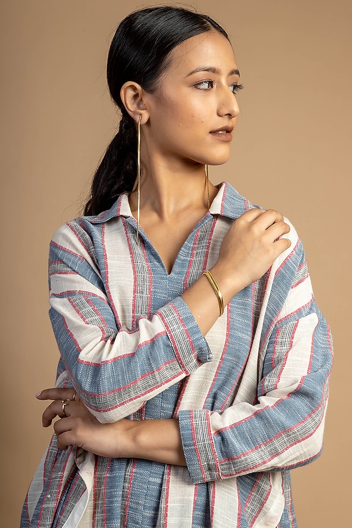 Multi-Coloured Upcycled Cotton Tunic by Doodlage at Pernia's Pop Up Shop