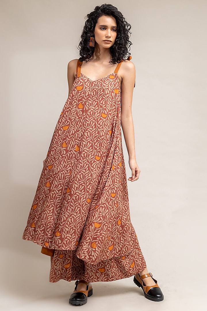 Rust Printed Tunic by Doodlage