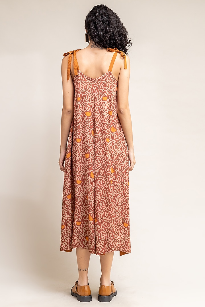 Rust Printed Tunic by Doodlage at Pernia's Pop Up Shop