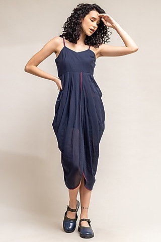 Blue Silk Dress by Doodlage