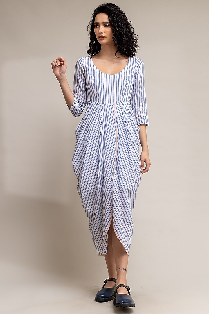 Blue Striped Dress by Doodlage