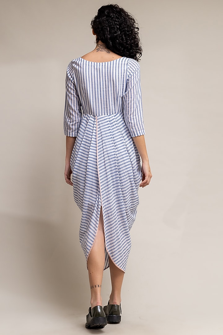 Blue Striped Summer Dress by Doodlage at Pernia's Pop Up Shop
