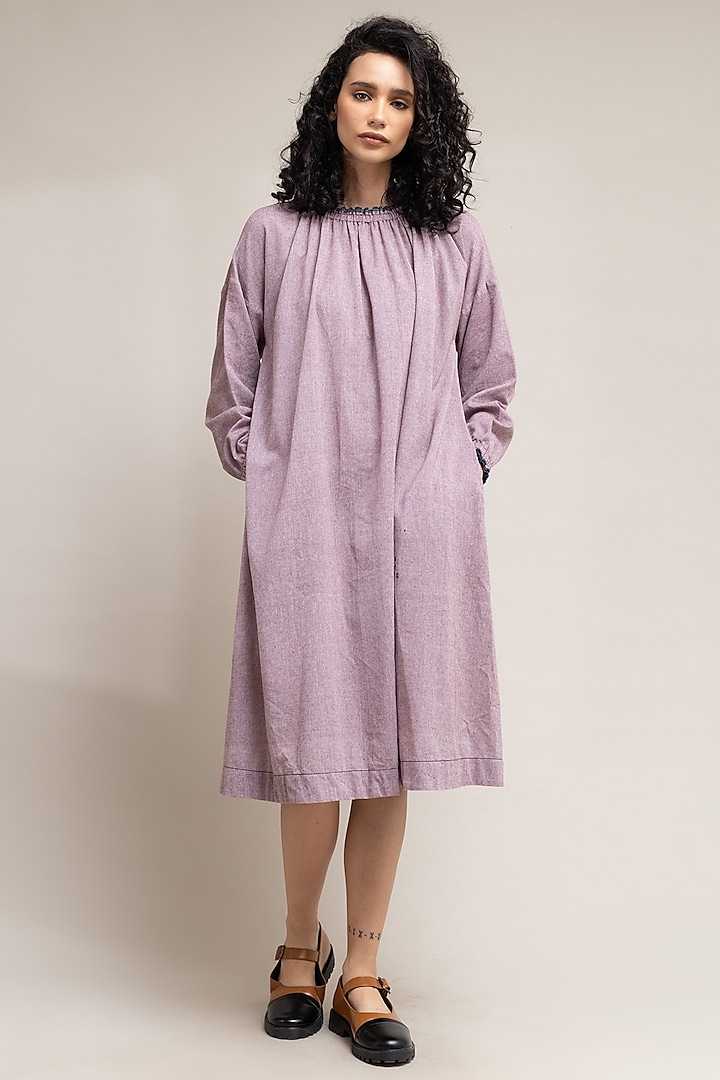 Lilac Handwoven Cotton Tunic by Doodlage