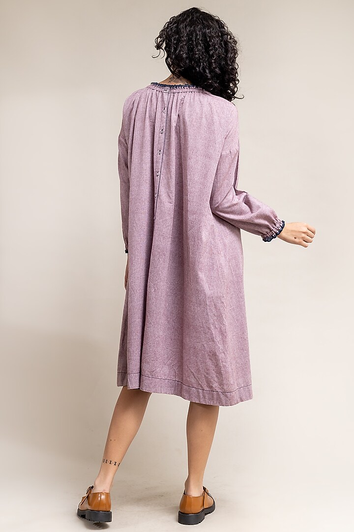 Lilac Handwoven Cotton Tunic by Doodlage at Pernia's Pop Up Shop