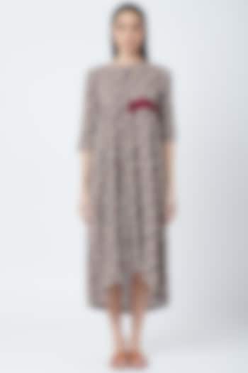 Multi Colored High-Low Flared Summer Dress by Doodlage at Pernia's Pop Up Shop