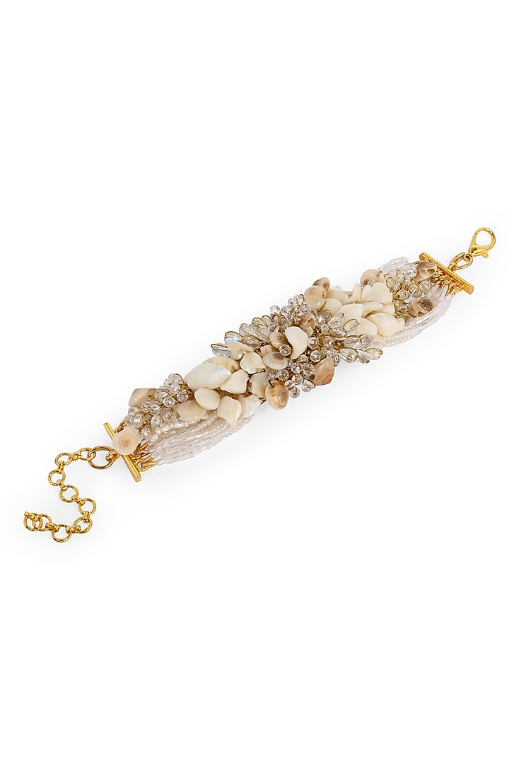 Gold Finish Quartz Bracelet by House of D'oro at Pernia's Pop Up Shop