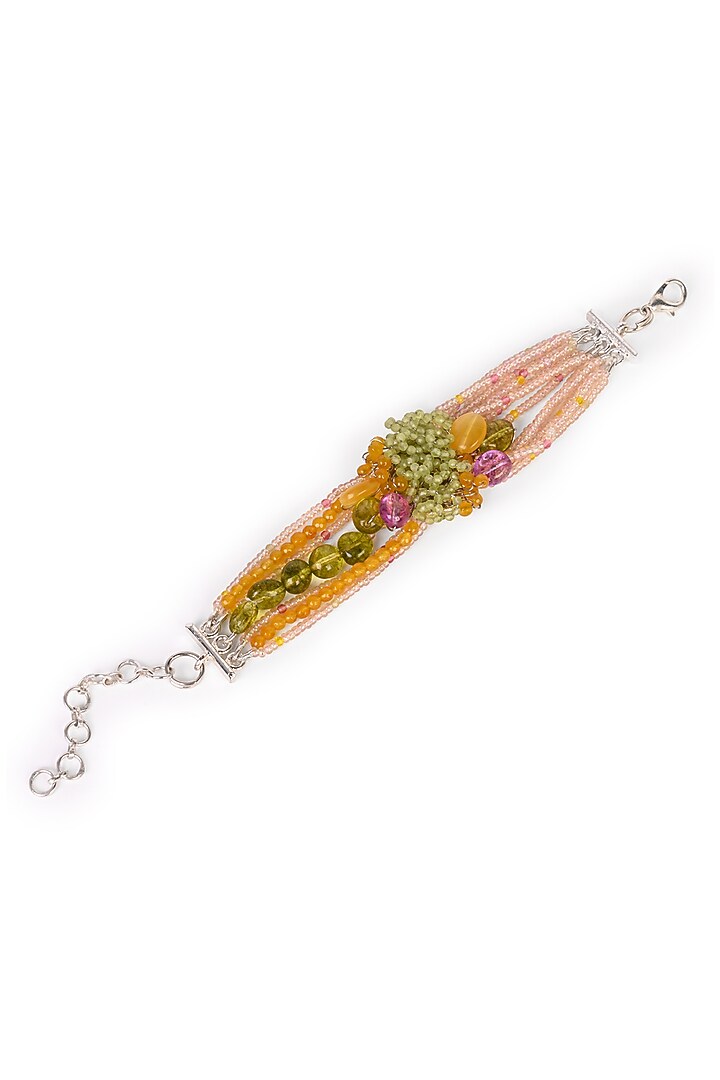 Gold Finish Multi-Colored Quartz Bracelet by House of D'oro at Pernia's Pop Up Shop