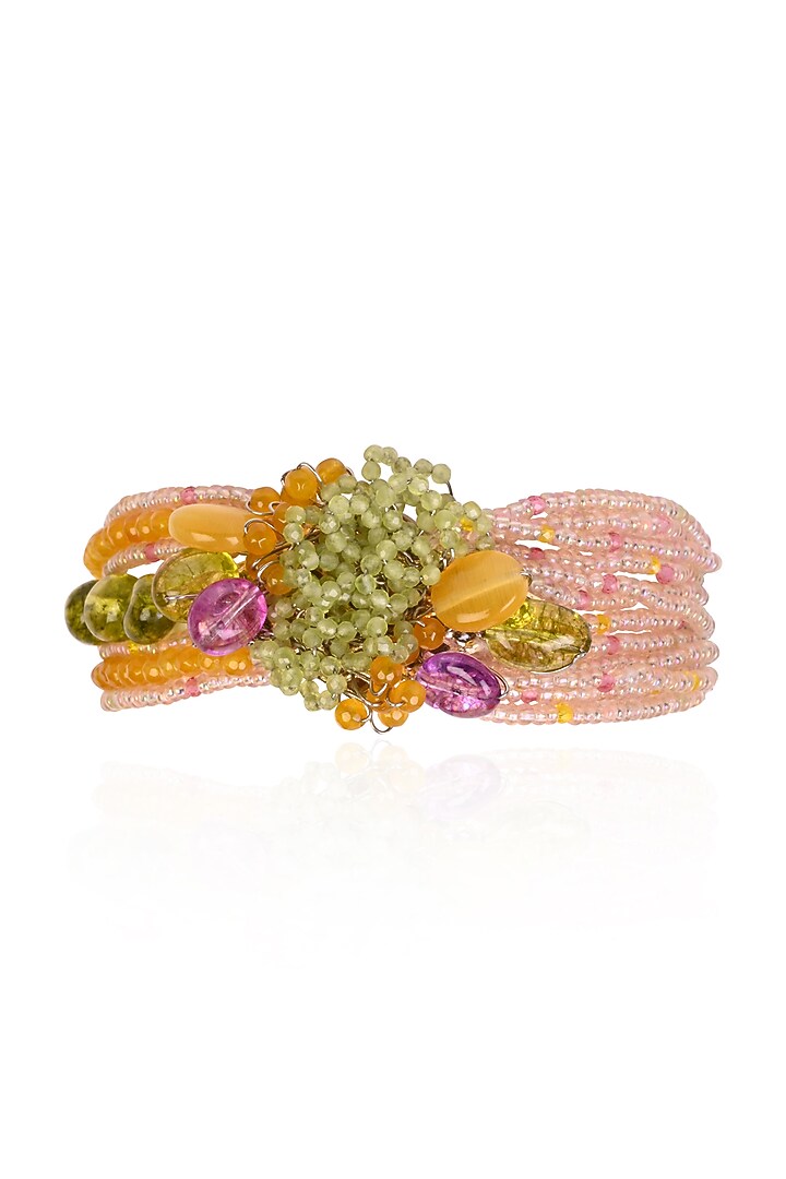Gold Finish Multi-Colored Quartz Bracelet by House of D'oro at Pernia's Pop Up Shop