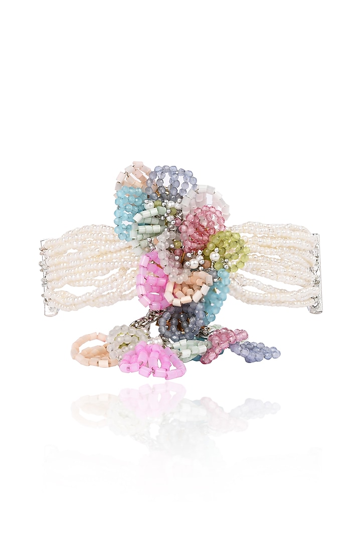 Gold Finish Multi-Colored Hydro Beaded Bracelet by House of D'oro at Pernia's Pop Up Shop