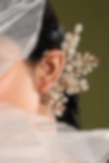 Gold Finish Black & Grey Quartz Earcuff by House of D'oro at Pernia's Pop Up Shop