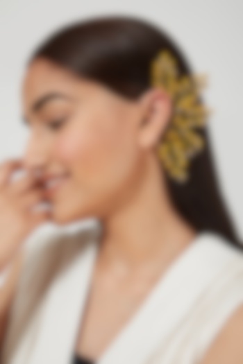 Gold Finish Mixed Metal Earcuffs by House of D'oro at Pernia's Pop Up Shop
