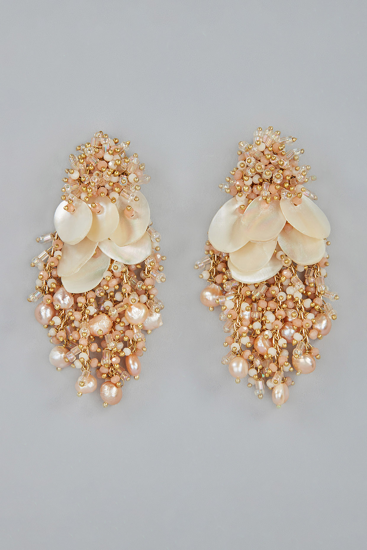 Gold Finish Handcrafted Stud Earrings by House of D'oro