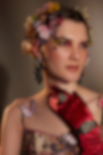 Gold Finish Black Beaded & Stone Bracelet by House of D'oro at Pernia's Pop Up Shop