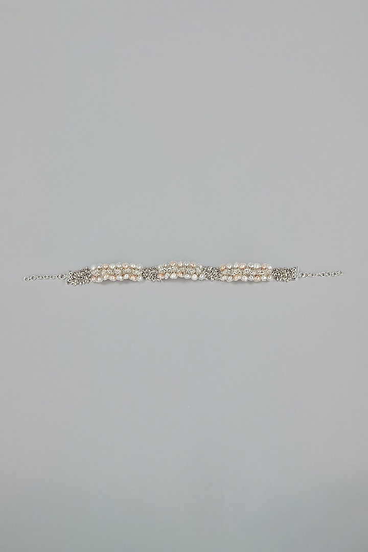 Gold Finish Pearl Head Gear by House of D'oro