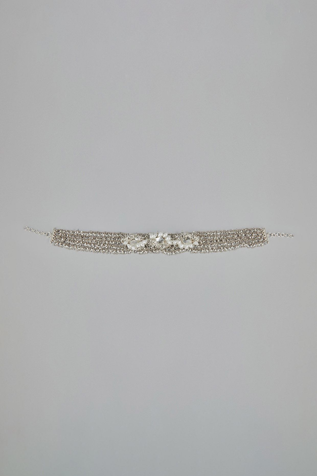 Gold Finish Pearl & Beaded Head Gear by House of D'oro