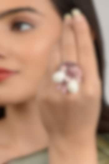 Pink Shell Ring by House of D'oro at Pernia's Pop Up Shop